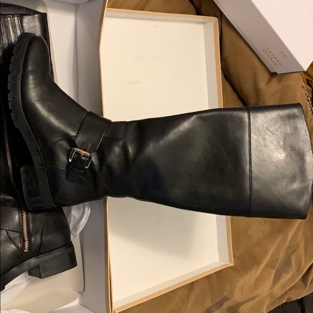Black leather Michael Kors boots